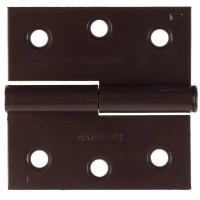 Петля карточная 75 x 75 x 2.4 мм, разъемная, левая, цвет коричневая STAYER 37613-75-3L