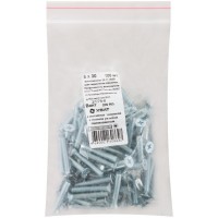 Винт с потайной головкой с полной резьбой оцинкованный DIN 965 5х30 100 шт Фасовка (27775-0)