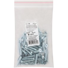 Винт с потайной головкой с полной резьбой оцинкованный DIN 965 5х30 100 шт Фасовка (27775-0)