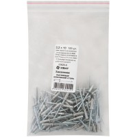 Заклепки вытяжные комбинированные, алюминий-сталь 3,2 х 10 100шт Фасовка (23620-0)