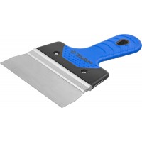 Шпатель фасадный нержавеющий 150 мм, усиленная алюминиевая направляющая, двухкомпонентная ручка ЗУБР Профессионал 10049-15_z03