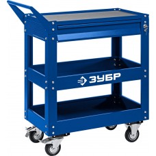 Тележка инструментальная 820?405?955 мм с выдвижным ящиком + 2 полки Профессионал ЗУБР 38914