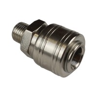 Адаптер-соединитель пневматический резьба M1/4” на быстросъём F1/4” BERGER BG1407