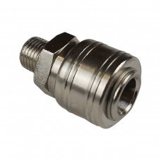 Адаптер-соединитель пневматический резьба M1/4” на быстросъём F1/4” BERGER BG1407