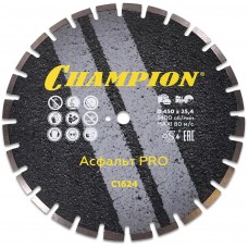 Диск алмазный CHAMPION асфальт PRO 450/25,4/10/4 Asphafight (13л/с скош, сегменты для защит.корп) (C1624)