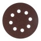 Круг абразивный на ворсовой подложке под липучку, перфорированный, P 60, 125 мм, 5 шт Сибртех (738037)