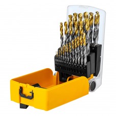 Набор сверл по металлу, 1-13 мм, Р6М5-TiN, Golden Tip, 25 шт Denzel (723009)