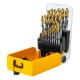 Набор сверл по металлу, 1-13 мм, Р6М5-TiN, Golden Tip, 25 шт Denzel (723009)