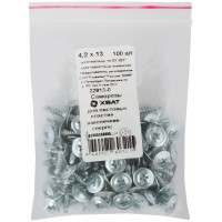 Саморезы для листовых пластин, наконечник-сверло 4,2 х 13 100 шт Фасовка (22813-0)