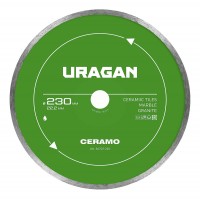 Диск алмазный отрезной сплошной CERAMO URAGAN 230 мм 36707-230  