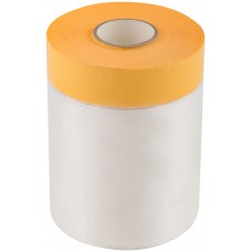 Укрывная пленка с золотистой малярной лентой, статически заряжена, 7 мкр., 55 см х 33 м, Clever Cover, 30-7114