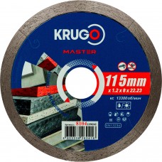 Диск алмазный сплошной ультратонкий KRUGO MASTER 115х1,2х22,2х8 mm 81041150242