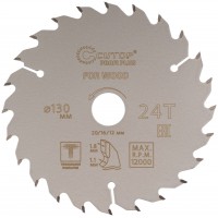 Диск пильный по дереву с тефлоновым покрытием 24Т, CUTOP Profi plus 130 х 1,1/1,8 х 20/16/12 мм (75-13024Т)