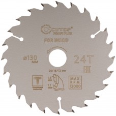 Диск пильный по дереву с тефлоновым покрытием 24Т, CUTOP Profi plus 130 х 1,1/1,8 х 20/16/12 мм (75-13024Т)