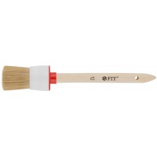 Кисть круглая, натуральная светлая щетина №12 (45 мм) (01307)