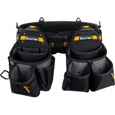 Пояс монтажника в комплекте: пояс монтажника и 2 большие сумки KBS-3L KRAFTOOL 38761