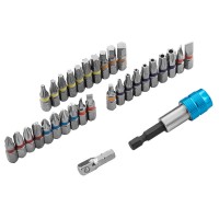 Набор бит, магнитный адаптер, сталь S2, пластиковый кейс, 32 предмета Gross (11363)