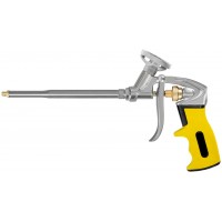 Пистолет для монтажной пены, Профи, алюминиевый корпус, прорезиненная ручка (14287)