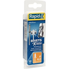 Нержавеющая заклепка 4.0 х 12 мм, 50 шт RAPID 5000394
