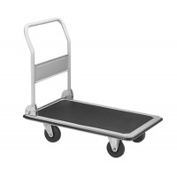 Тележка платформенная 650 кг TOR PH650 (890x590) со складной ручкой (пластиковые колеса 125 мм) (1024684)