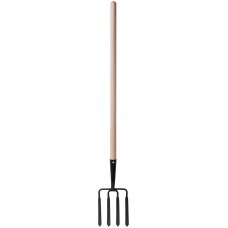 Вилы 4-х рогие копальные с деревянным черенком 190х220х1320 мм (76990)
