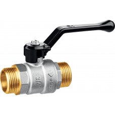 Шаровой кран полнопроходной d 3/4, ручка-рычаг, «папа-папа» ЗУБР 51326-3/4