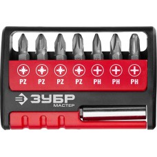 Набор бит с адаптером MX-8, 8 шт ЗУБР 26089-H8