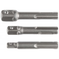Адаптеры под головки с хвостовика SDS-PLUS, набор 3 шт. , легированная сталь (57955)