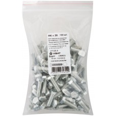 Болт 6-гранная головка (полная резьба) М6 х 20 100 шт DIN933 Фасовка (27120-0)