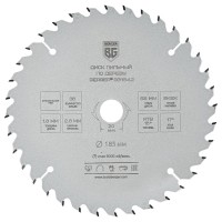 Диск пильный по дереву и ДСП, оптимальный рез (185x20/16x36z, 2.6/1.8 мм, ATB 15°, атака 17°) BERGER BG1642