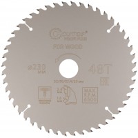 Диск пильный по дереву с тефлоновым покрытием 48Т, CUTOP Profi plus, 230 х 1,6/2,4 х 32/30/25,4/20 мм (75-23048Т)