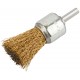 Корщетка-венчик, со шпилькой, стальная латунированная волнистая проволока 24 мм (38470)