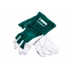 Краги сварочные КЕДР КС-18 УНИВЕРСАЛ TIG, (S), бело-зеленые