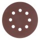Круг абразивный на ворсовой подложке под липучку, перфорированный, P 320, 125 мм, 5 шт Matrix (73813)