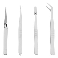 Набор пинцетов из нержавеющей стали, 4 шт, Sparta (914845)
