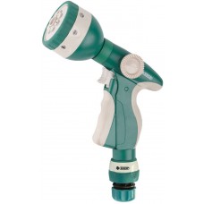 Поливочный пистолет 437C 8 режимов, курок спереди, с соединителем 1/2