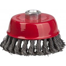 Щетка-крацовка чашечная для УШМ 100 мм, жгутированная стальная проволока 0.5 мм Professional STAYER 35128-100_z01