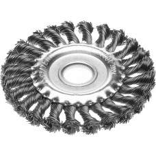 Щетка дисковая для УШМ 150 мм, жгутированная стальная проволока 0.5 мм Professional STAYER 35120-150