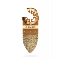 Полотно дельтовидное CARBIDE ВК8 Р40 35 x 42 мм с твердосплавной крошкой: керамика, кирпич, пенобетон ЗУБР StarQuick 15582-P40