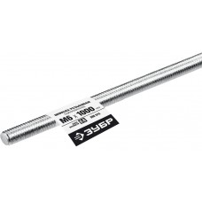 Резьбовая шпилька М6 x 1000 мм, кл. пр. 6.8, 1 шт ЗУБР DIN 975 Профессионал 30336-06-1