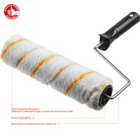 Валик малярный ГИРПАИНТ 40 x 240 мм, бюгель 6 мм, ворс 12 мм, все виды ЛКМ ЗУБР 03516-24_z01