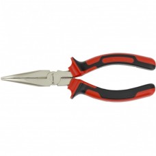 Длинногубцы изогнутые Nickel, 160 мм, никелированные, двухкомпонентные рукоятки Matrix (17420)