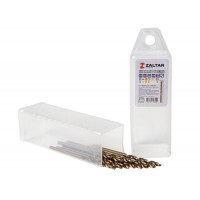 Комплект свёрл по металлу индустриальных, 10 шт, DIN 338, HSS-E Co5, Тип VA, 5xD, O2.50 мм (ZA-74025-S10)