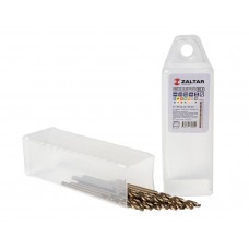 Комплект свёрл по металлу индустриальных, 10 шт, DIN 338, HSS-E Co5, Тип VA, 5xD, O2.50 мм (ZA-74025-S10)