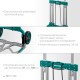 Тележка складная хозяйственная до 120кг, каркас и платформа из алюминия, платформа 48.5х35см, колеса d18см, вес 6.9кг ATLANT KRAFTOOL 38751-120