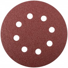 Круги шлифовальные с отверстиями (липучка), алюминий-оксидные, 125 мм, 5 шт. Р 60 (39663)