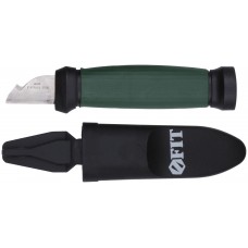 Нож электрика, нерж.сталь, 2-х сторонняя заточка, лезвие 33 мм (10642)