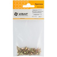 Шурупы желтопассированные, универсальные 4 х 12 ( фасовка 30 шт.) (21312-2)