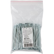 Шурупы оцинкованные, универсальные 4 х 70 100 шт Фасовка (20370-0)