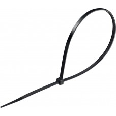 Хомуты-стяжки черные 3.6 x 250 мм нейлон РА66 100 шт СИБИН ХС-Ч 3788-36-250